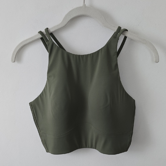 lululemon athletica Other - Lululemon Like a Cloud High-Neck Longline Bra Olive
